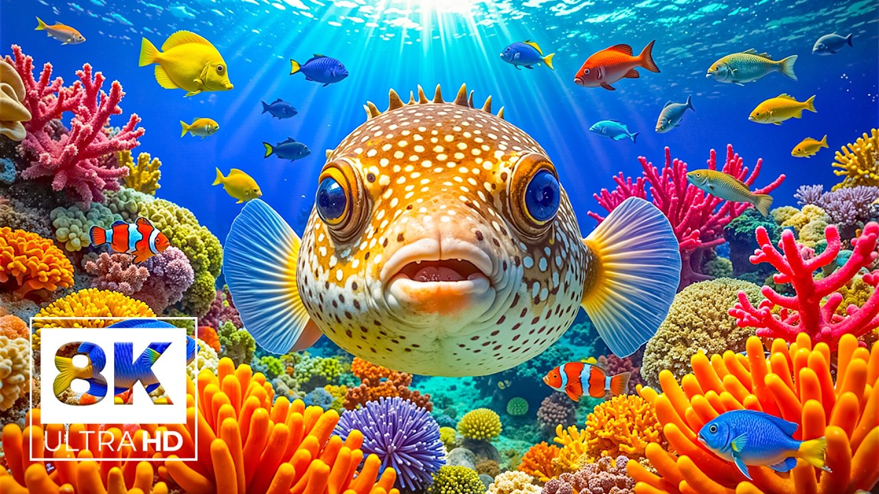 Underwater World 8K (ULTRA HD) 🐠 The Endless Beauty of the Ocean - Tranquil Meditation Music