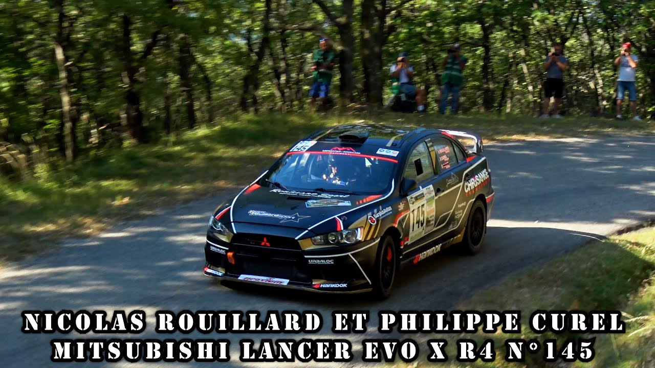 Rallye du Picodon 2023 - Mitsubishi Lancer Evo X R4 N°145 - Nicolas ROUILLARD et Philippe CUREL