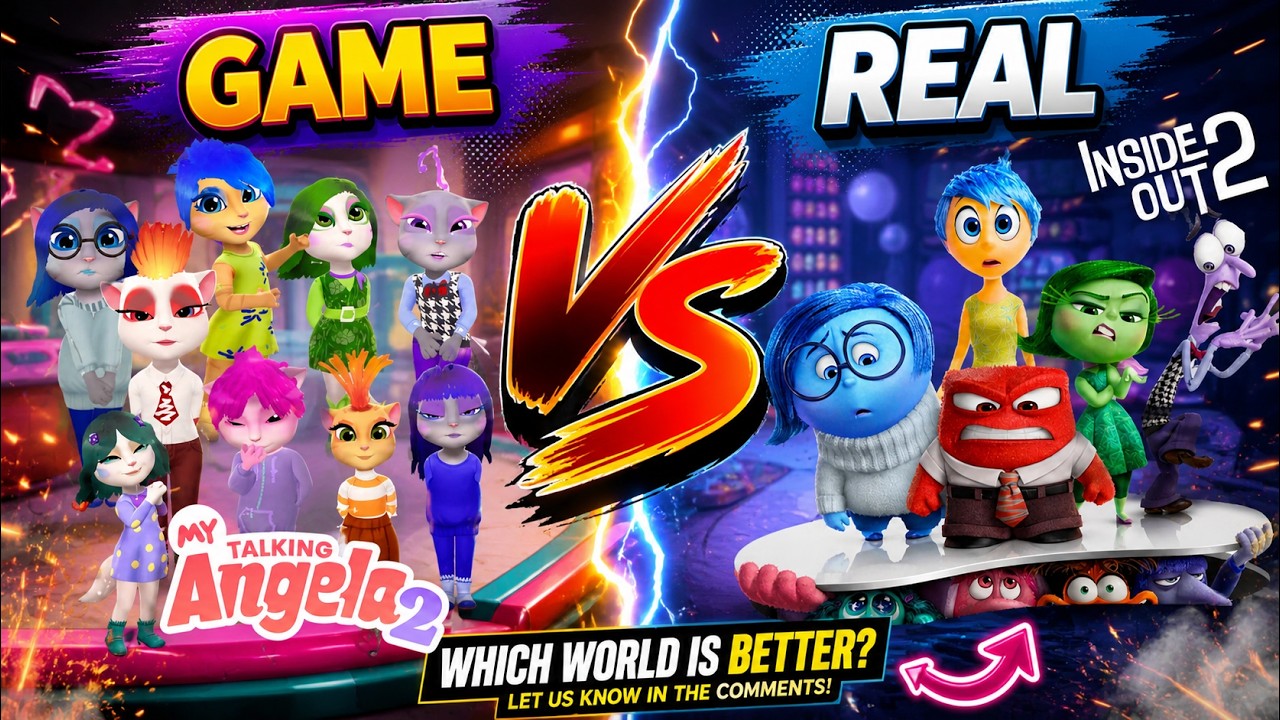 Inside Out 2 vs My Talking Angela 2: Who Wore it Better? (Emotions Cosplay)