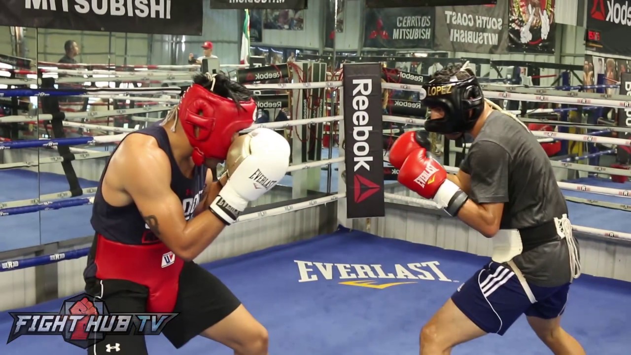 Heated Sparring! Josesito Lopez vs Misael Rodriguez at RGBA!