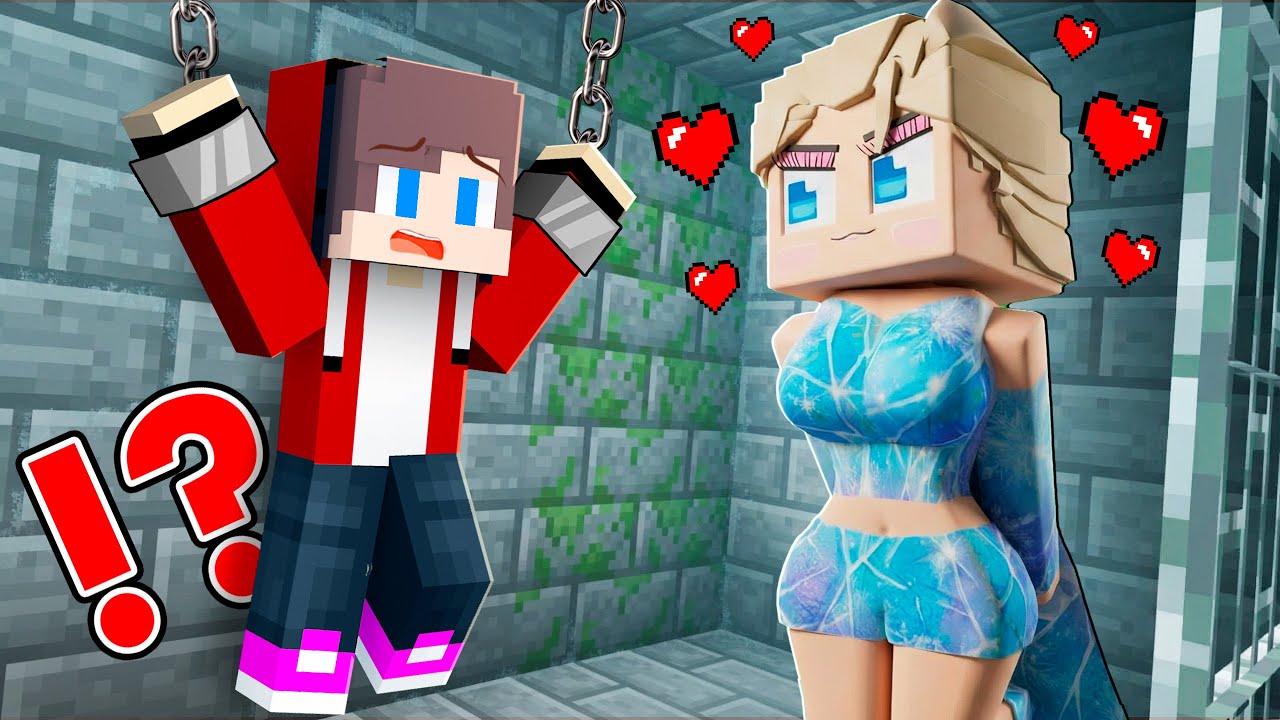 FROZEN GIRL and The Love Trap for JJ ! Mikey Shocked in Minecraft - Maizen