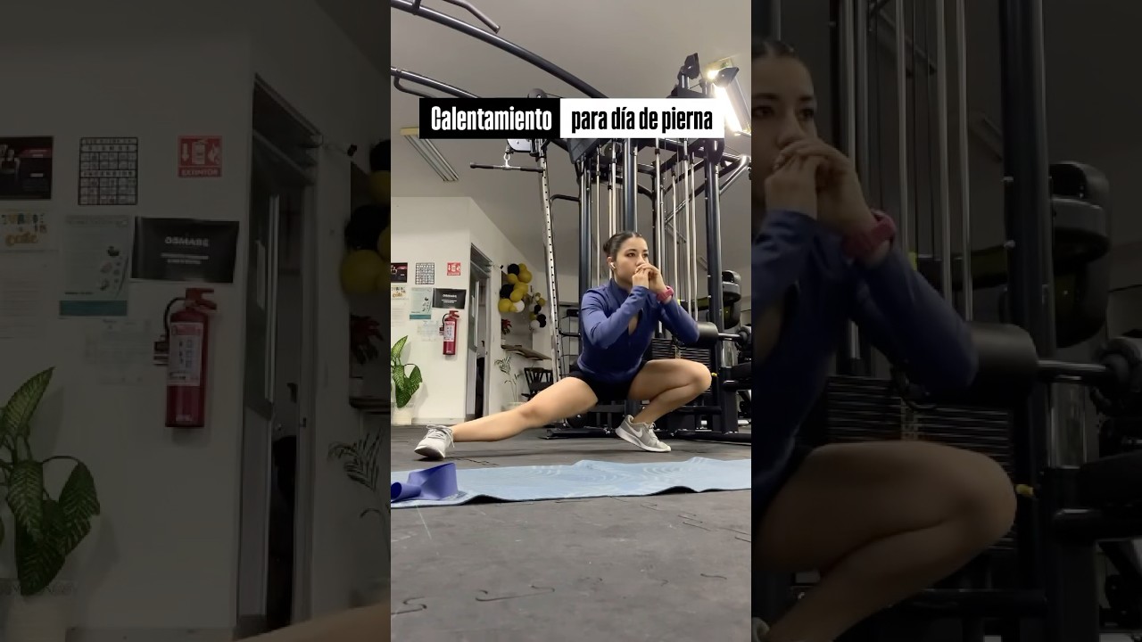 C&oacute;mo calentar para tu rutina de pierna ✨#calentamiento #rutinagym #gymgirl #gluteos #piernas