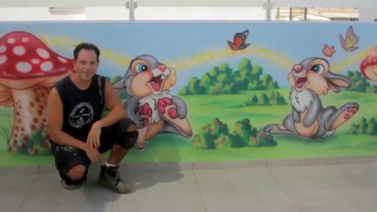 Honey  Fantasy Kindergarden by mural artist Doron Viner