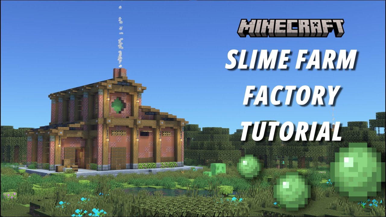 Minecraft Slime Farm Factory Tutorial [Aesthetic Farm] [Java/Bedrock Edition] [1440p HD]