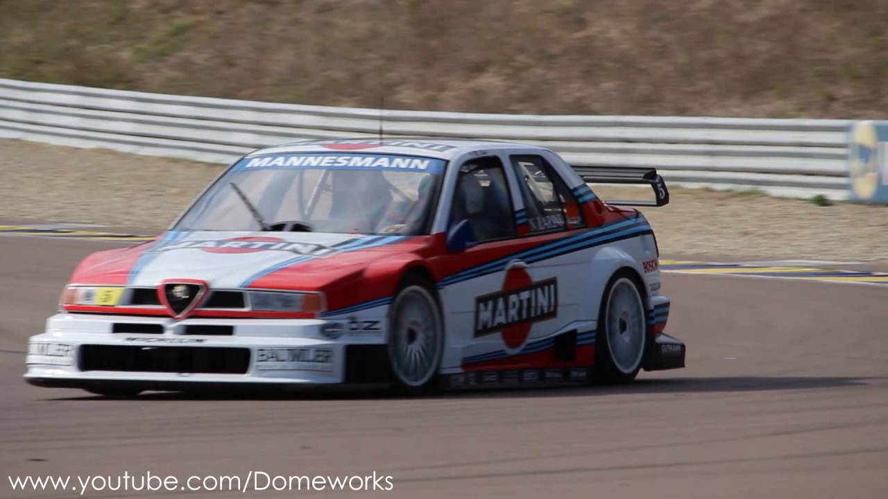 Alfa Romeo 155 V6Ti DTM Larini 490HP 11.000rpm - Start up and action on track! German Nightmare!