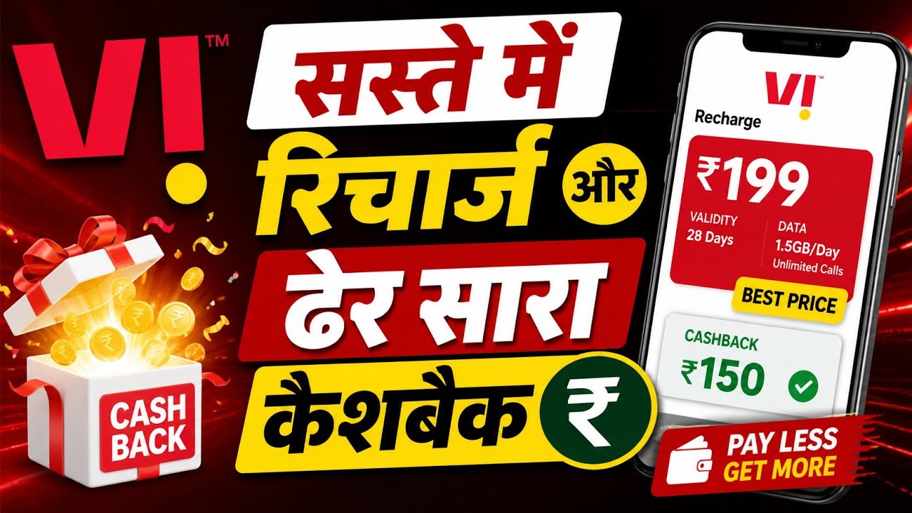 VI Recharge at Lowest Price 💸 Get Huge Cashback 🔥