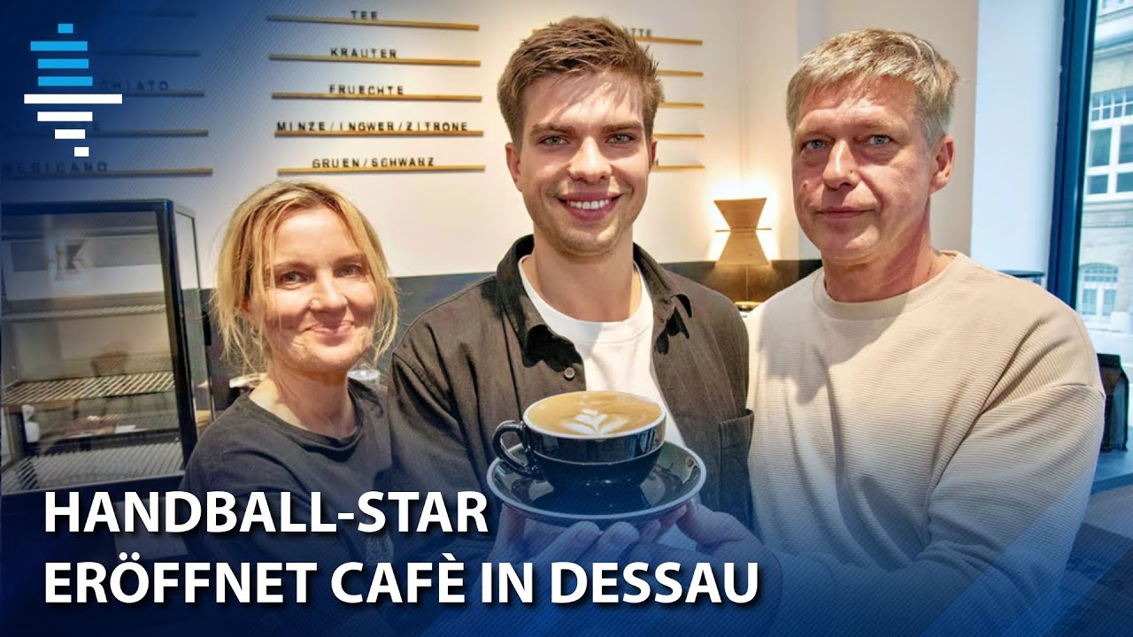 Handballstar und Kaffee-Fan Renars Uscins er&ouml;ffnet Caf&eacute; in Dessau f&uuml;r seine Mutter