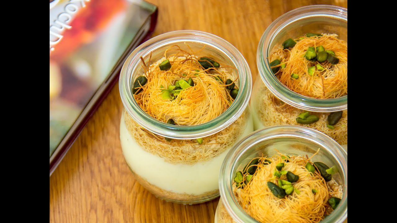 Türkisch kochen ~ muhallibili tel kadayif ~ türkischer Pudding mit Engelshaar ~ 23 09 2014
