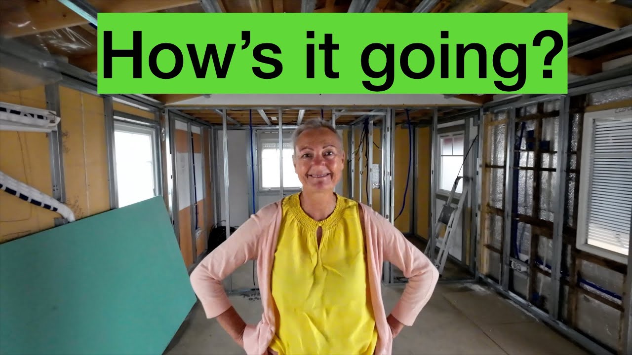WE ARE GETTING THERE!!  -  STUD WALLS, CHECK, ELECTRICS, CHECK, PLASTERING, CHECK....NEXT PAINTING