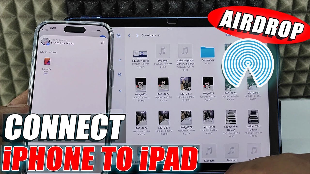 как подключить airdrop с iPhone на iPad?