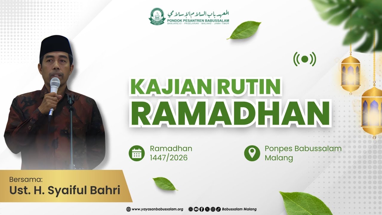 🔴LIVE | Pengajian Kitab QOMI'UT TUGHYAN oleh Ustadz Saiful Bahri | PP Babussalam Malang