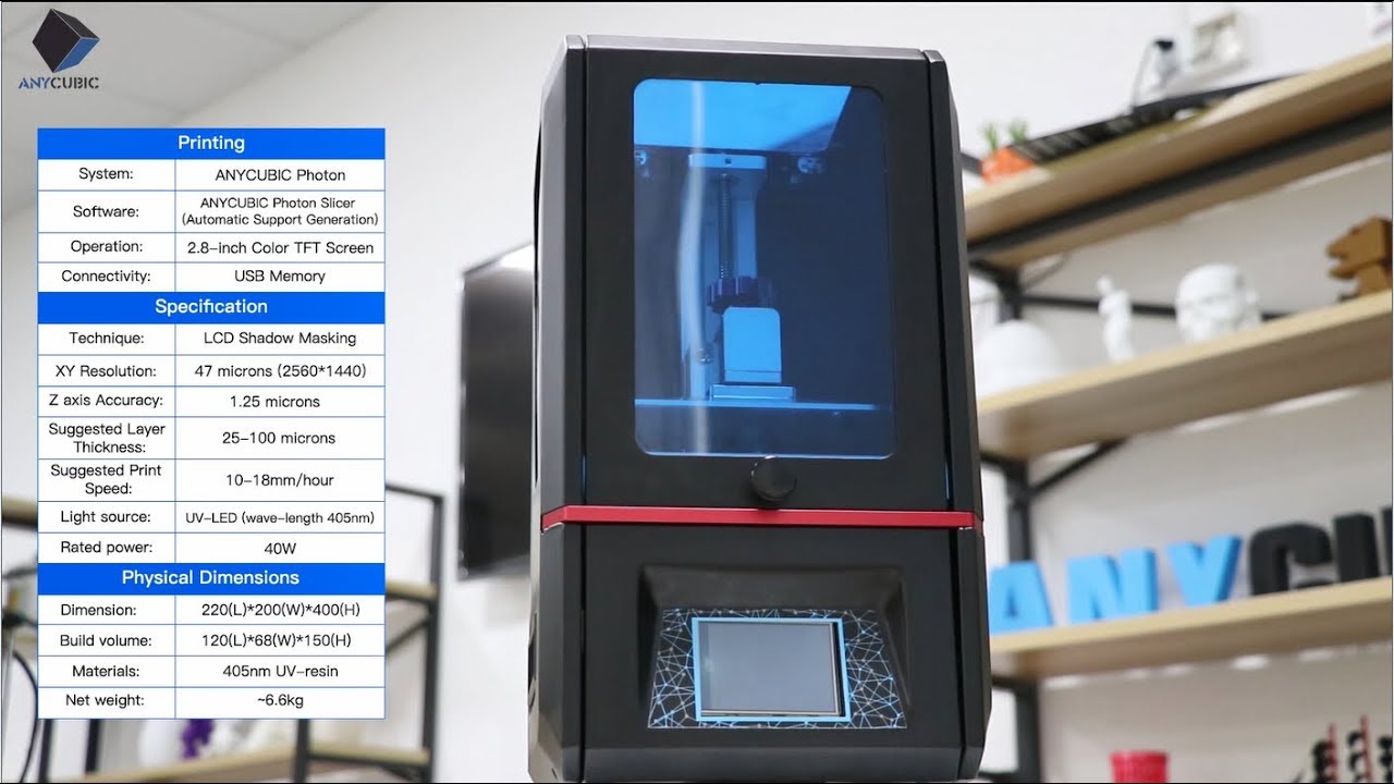 ANYCUBIC Photon---Fully Integrated High Resolution Desktop Resin 3D Printer