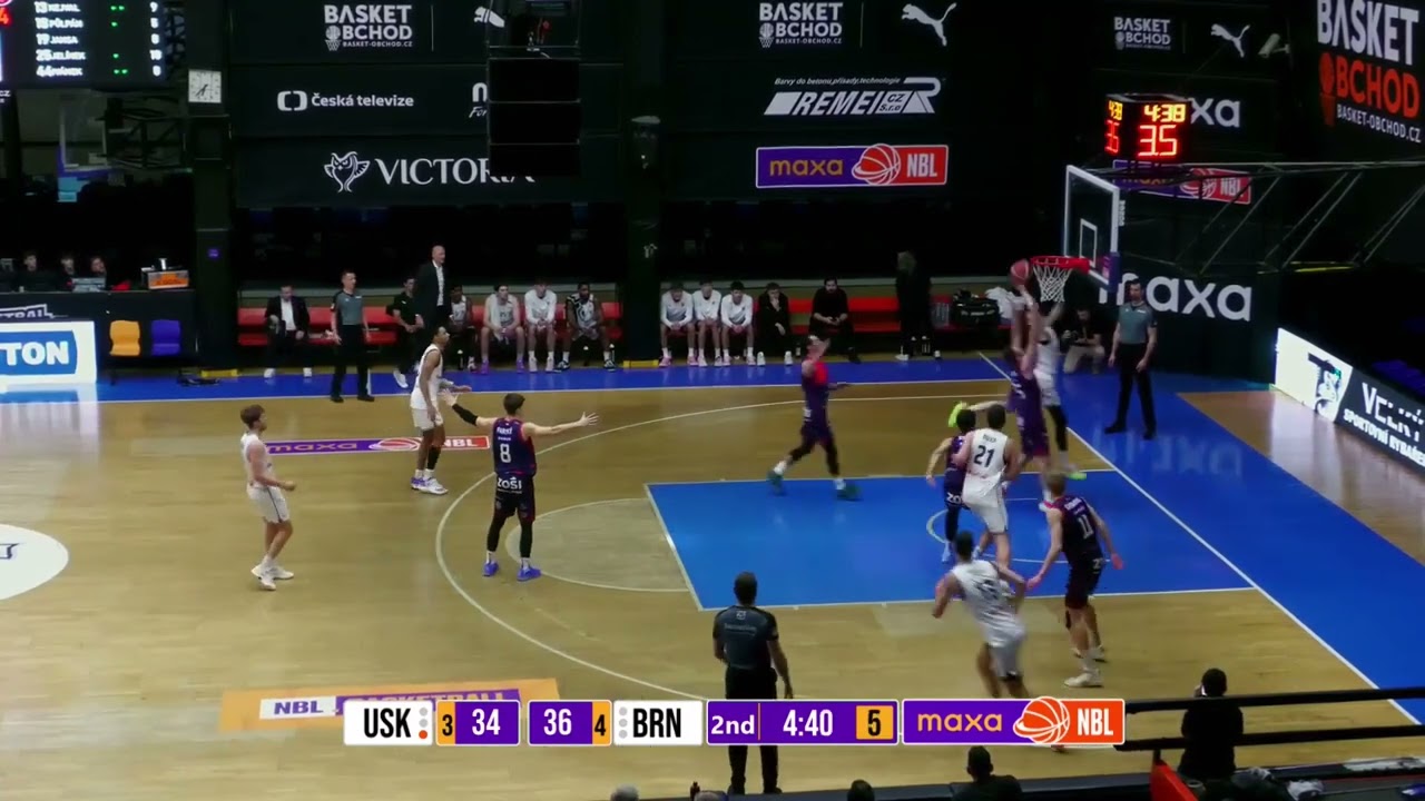 Highlights: USK Praha vs PUMPA Basket Brno | 15/01/2026 for KooperativaNBL tournament