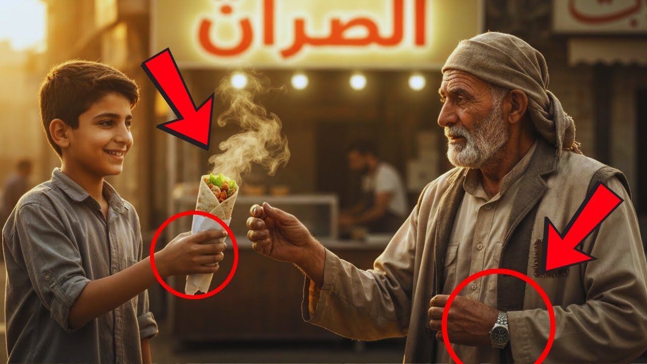تنكر المليونير في صورة متسول، وعلمه بائع شاورما صغير المعنى الحقيقي للثروة