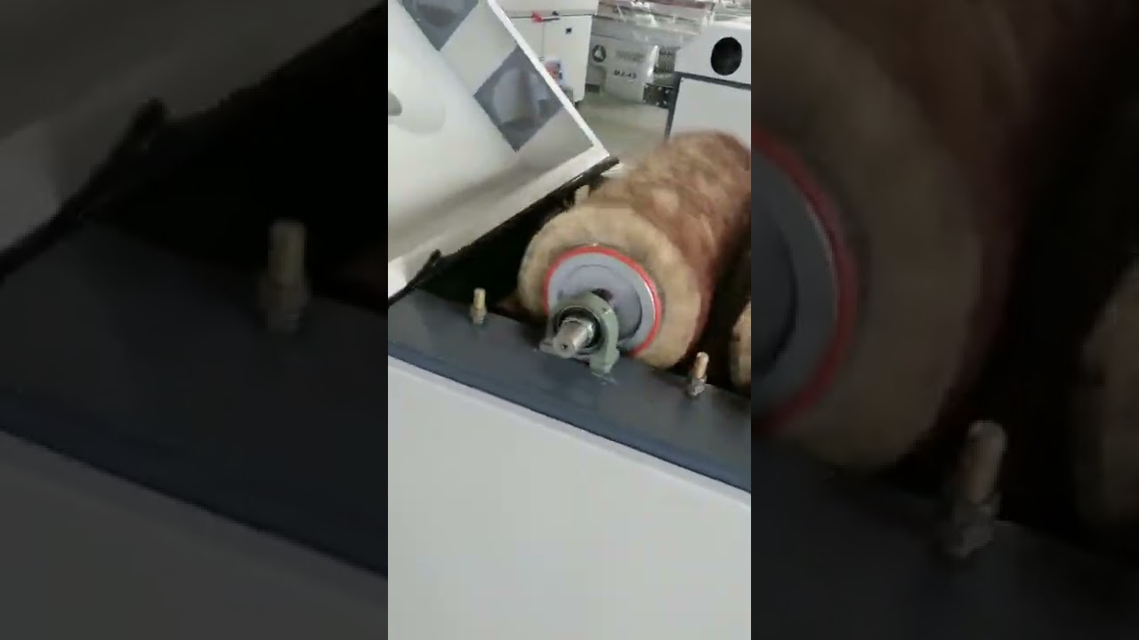 630mm width wood brush polish machine with two rollers wood cabinet polish sanding machine