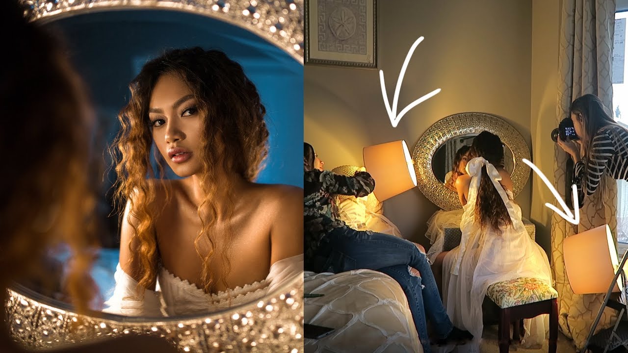 Photoshoot Using Table Lamps, Behind The Scenes