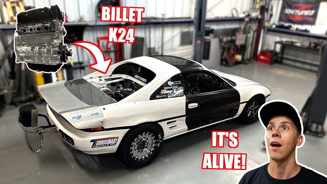 First Start on The Mr2's New BILLET K24!