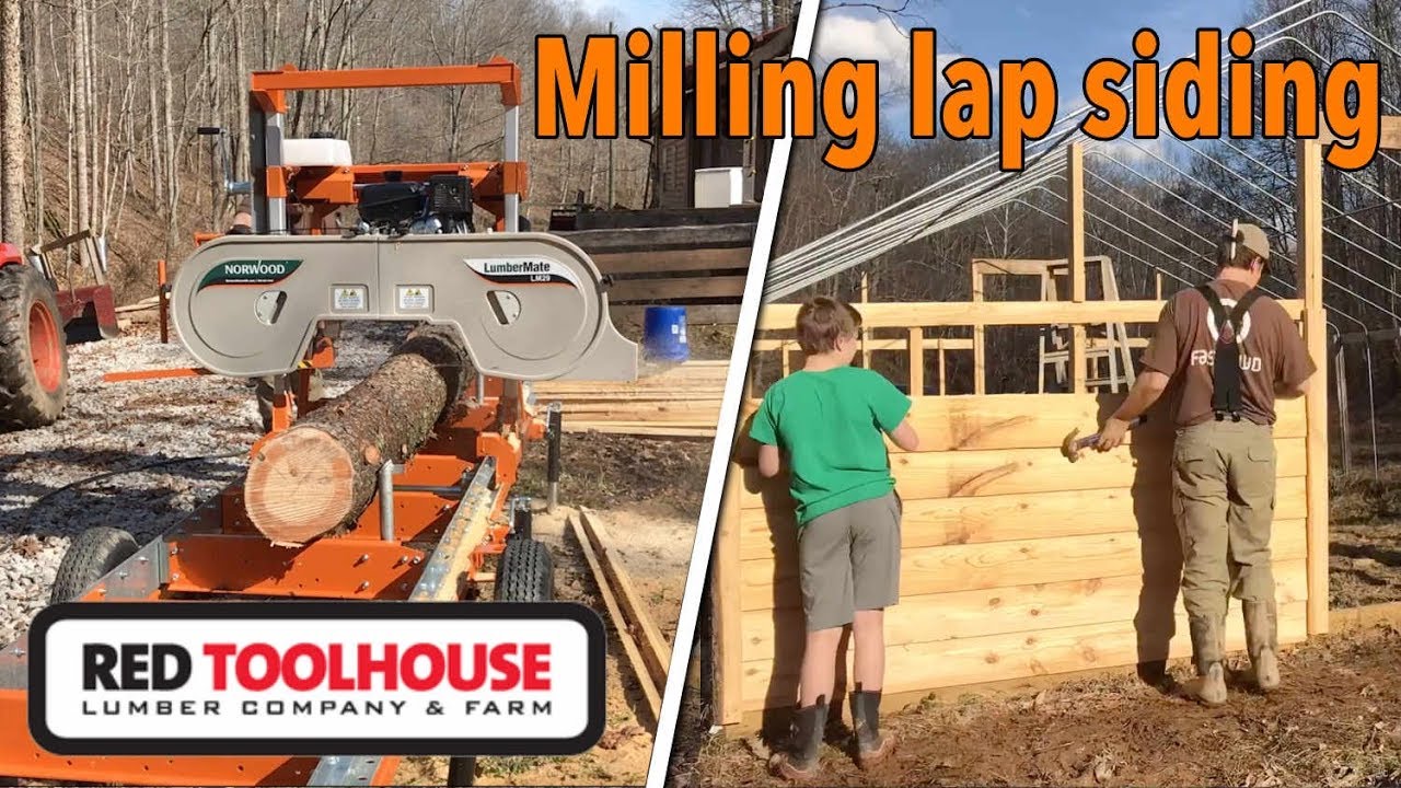 Saw milling lap siding for our hoop house