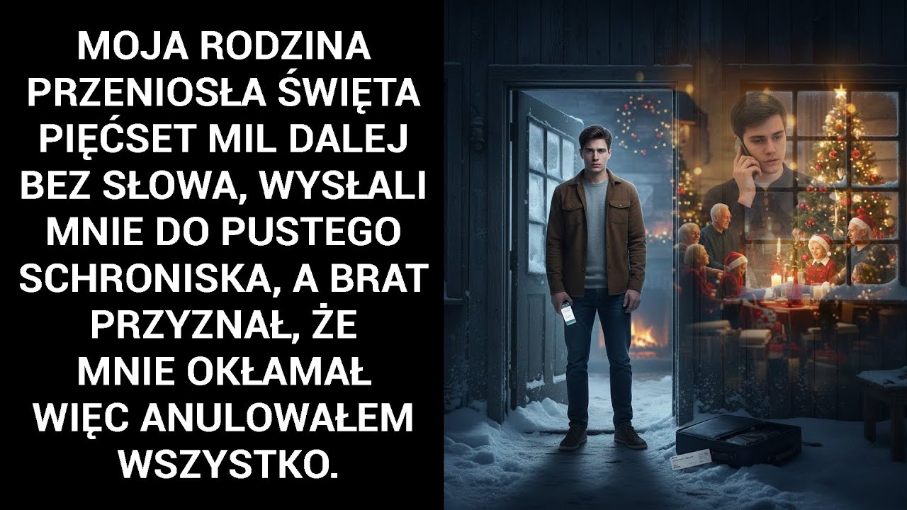 Moja Rodzina Przeniosła Święta Pięćset Mil Dalej Bez Słowa, Wysłali Mnie Do Pustego Schroniska, A...