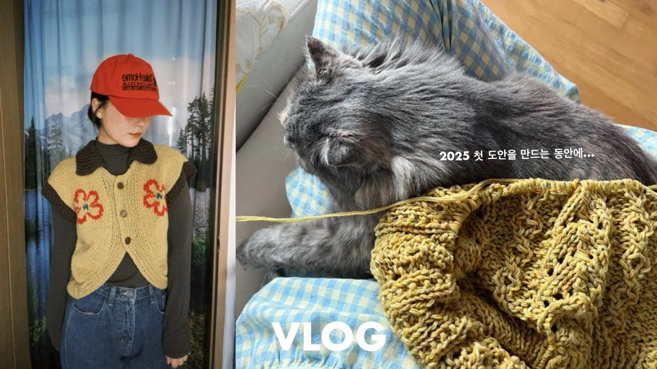VLOG | 아직 이름 없던 가디건 도안을 만드는 동안에...