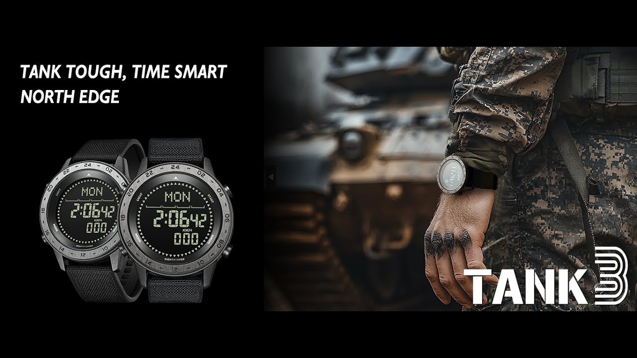 NORTH EDGE WATCH TANK3 -- Time Setting #northedgewatch #manufacturering  #tank3