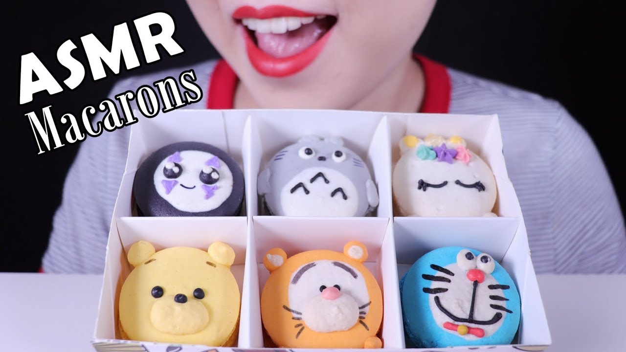 ASMR MACARON EATING SOUNDS | SOFT CRUNCHY | マカロンを食べる | 마카롱 리얼사운드 먹방 노토킹 | 吃馬卡龍 | 高音質ASMR |Abbey ASMR
