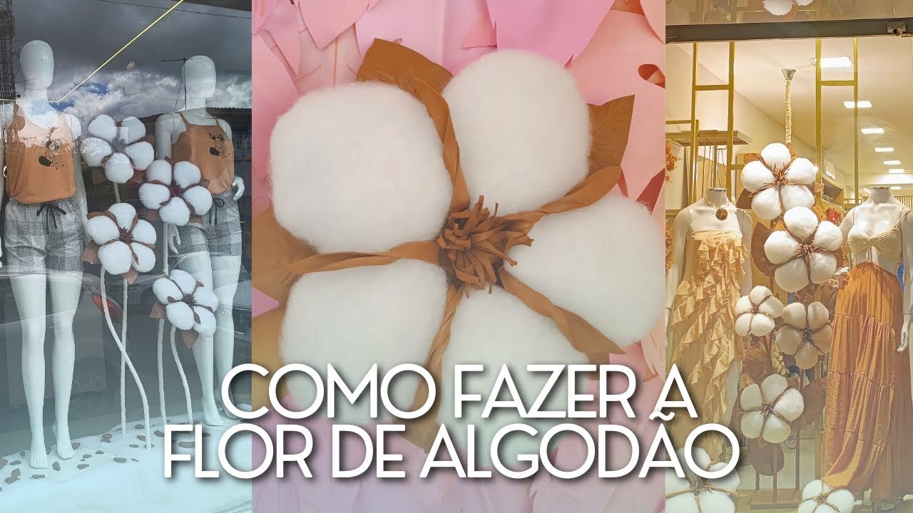 Como fazer flor de algodão | Flores gigantes de outono
