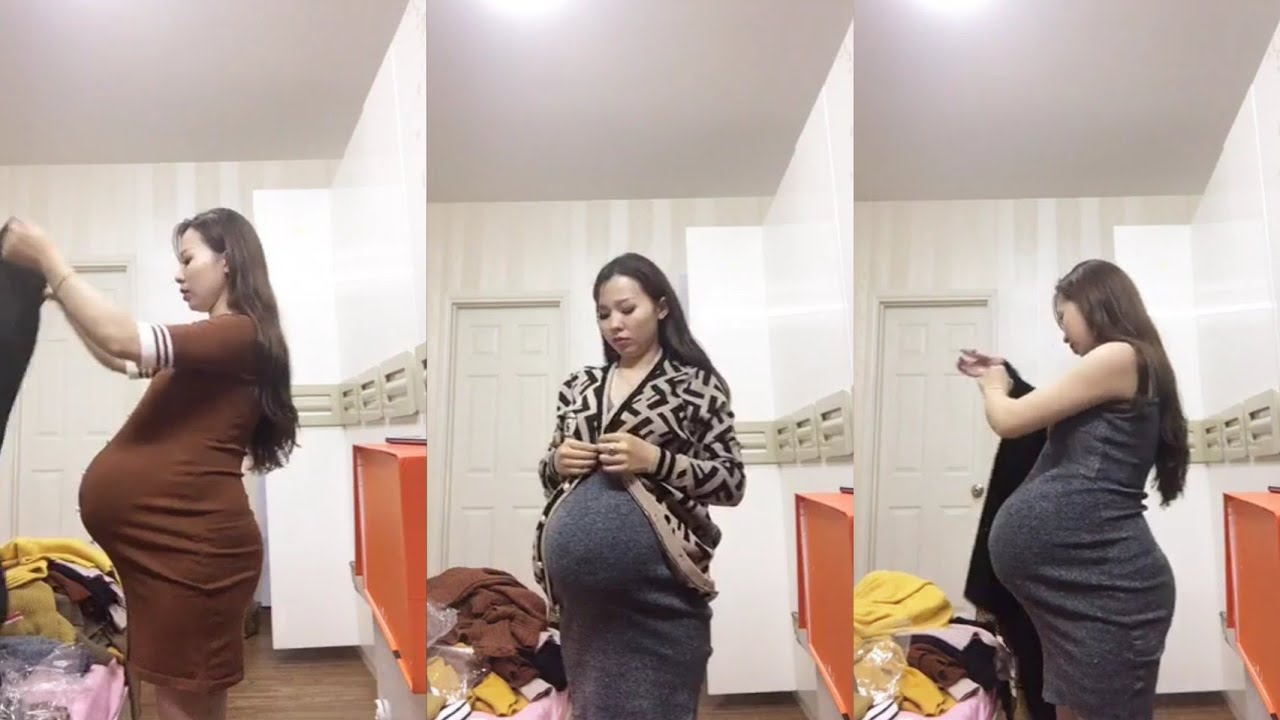Bumil live || Ibu hamil 9 bulan cobain semua pakaian sewaktu belum hamil Part 5