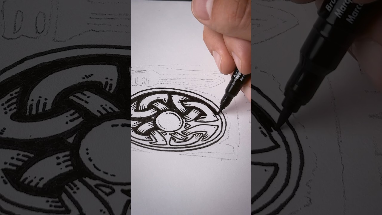 Hnefatafl Ink Design - Viking Board Games