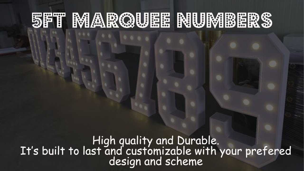 5ft Marquee Numbers | Ideal for parties, weddings and other special occasions | Grab Yours Now!