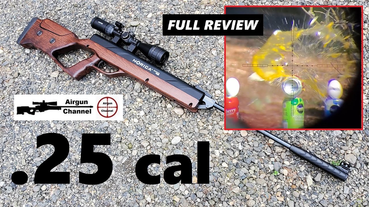 NORICA .25 Omnia ZRS Review (ZERO RECOIL) Break Barrel Air Rifle with Wood  Stock