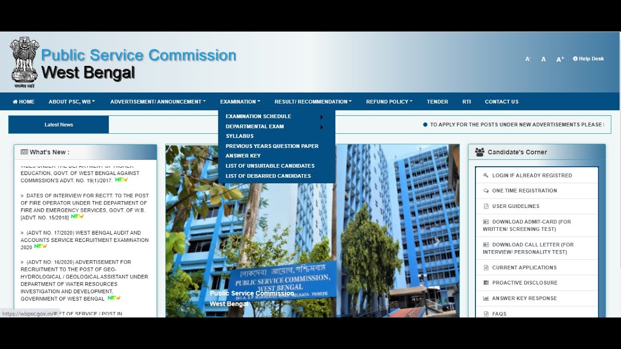 WBCS 2021online apply  WBCS form fill up Step by Step 2021  WBPSC Civil Service Notification 2021