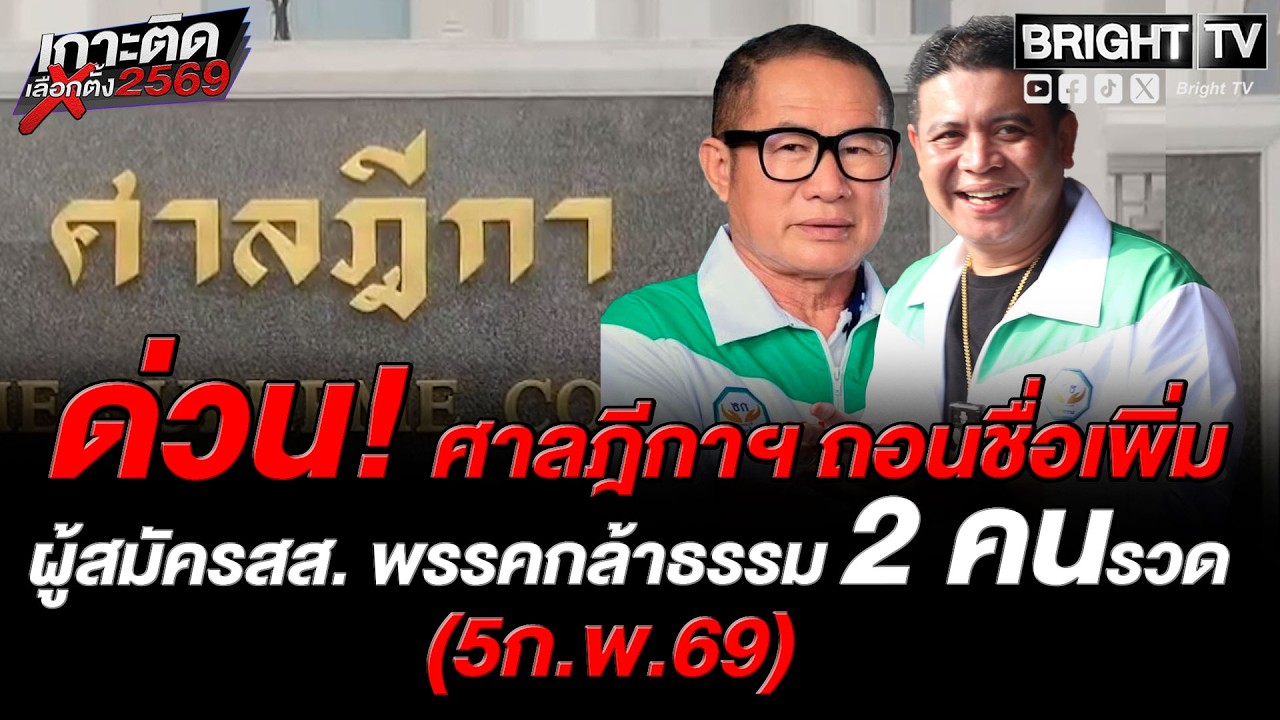 ศาลฎีกาฯ ตัดสิทธิ 2 ผู้สมัครกล้าธรรม! ถอนชื่อ ก้องเกียรติ นครศรีฯ ปมลักทรัพย์ - ฉลอง โคราช คดีป่าไม้