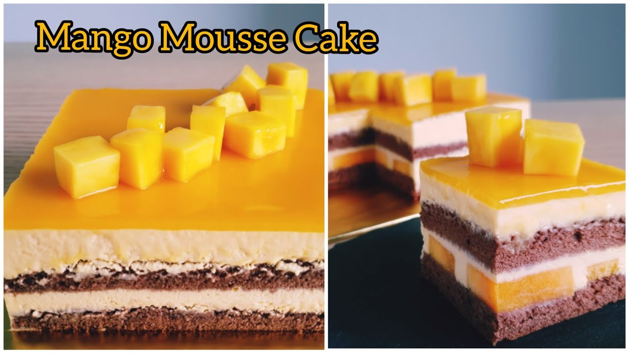 Mango Mousse Cake | Mango Chocolate Entremet | Fresh Mango Cake