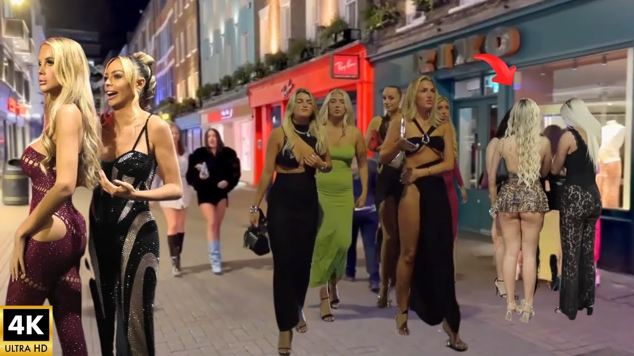 Vida Noturna em Liverpool 2025 | Mulheres Mais Sedutoras nas Ruas Movimentadas e nas Boates Noturnas