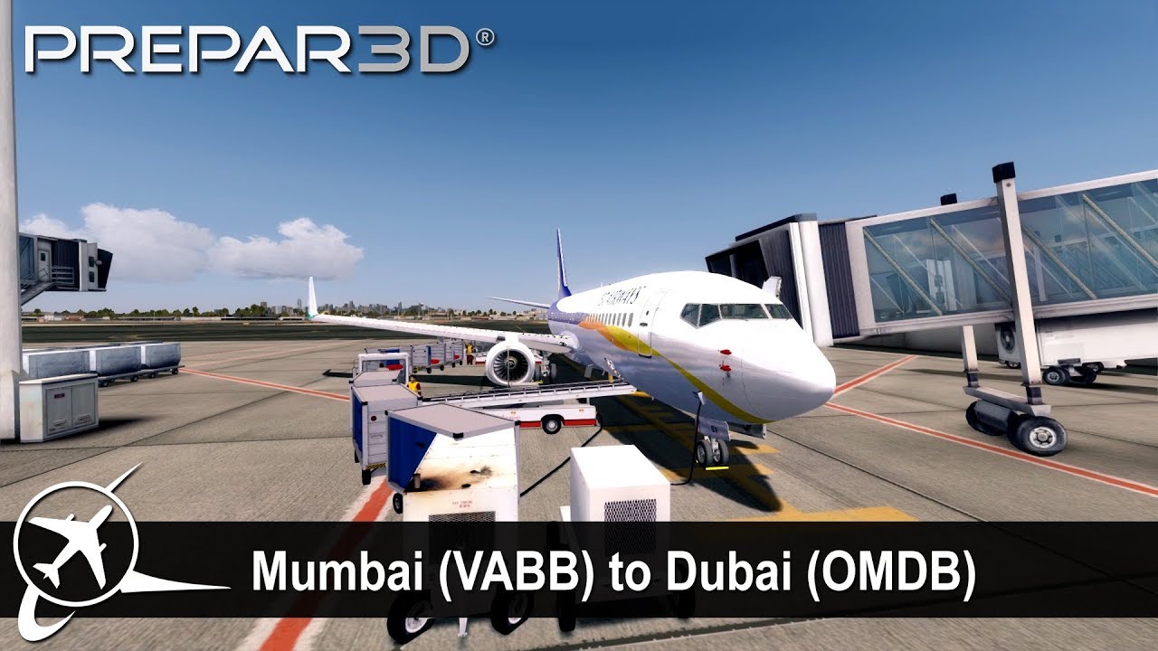 [P3D v4.1] Full Flight | Mumbai to Dubai (VABB-OMDB) | PMDG 737-800 | Jet Airways JAI558