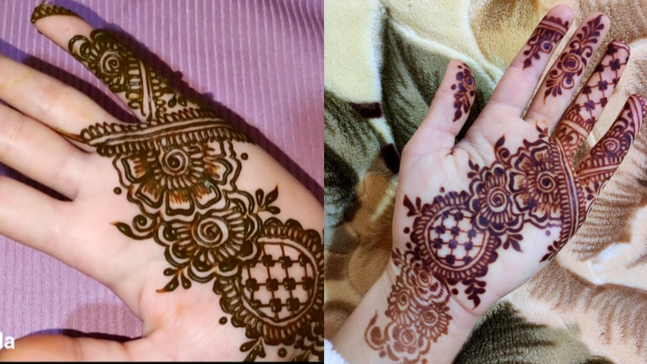 أجمل نقش هندي على كف اليد ❤️ ولون الحناء ماشاء الله😍