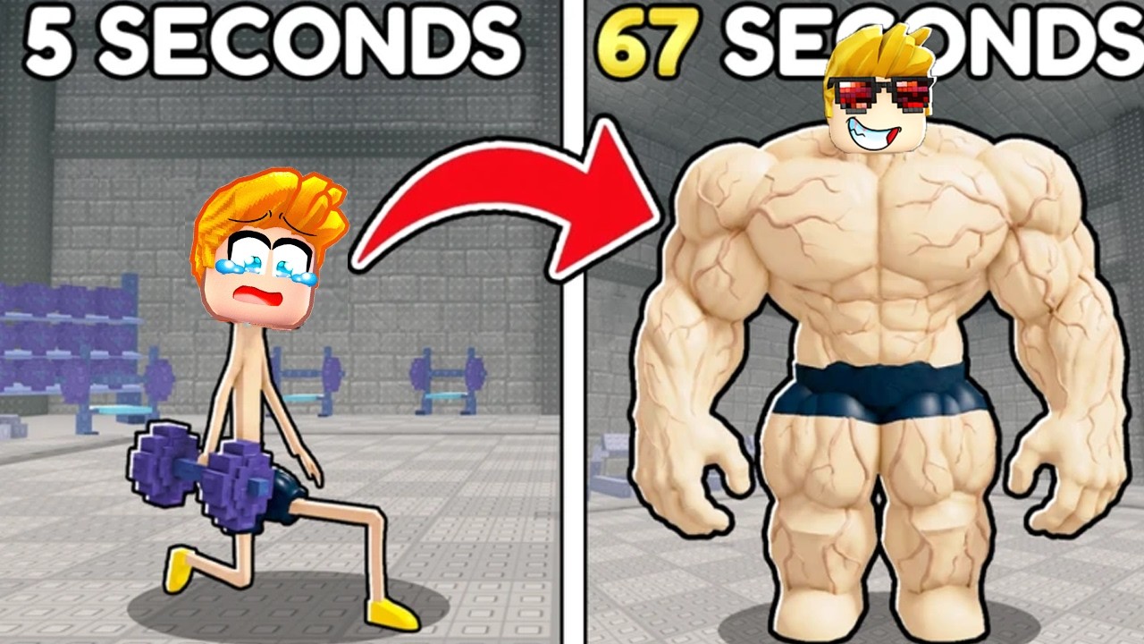 Noob to MAX LEVEL in Roblox +1 Muscle Per Step