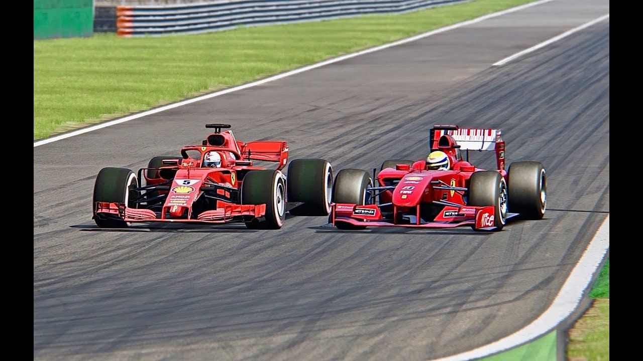 Ferrari F1 2018 vs Ferrari F1 2009 - Monza