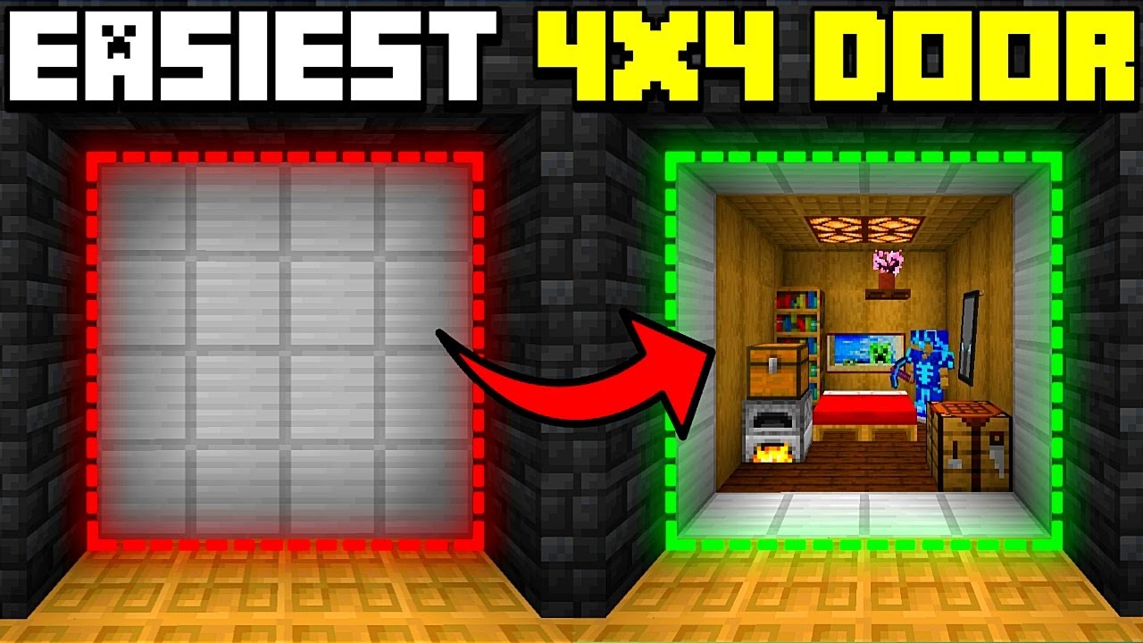 🦅 Minecraft Bedrock 1.20 | Easiest 4x4 Piston Door Tutorial!