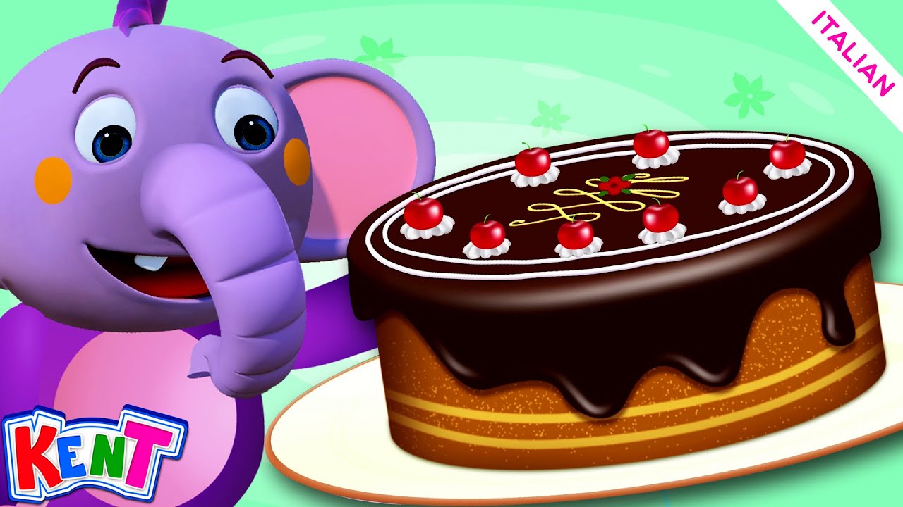 Kent elefante italiano | Torta da forno con Kent | Video di apprendimento divertenti per bambini
