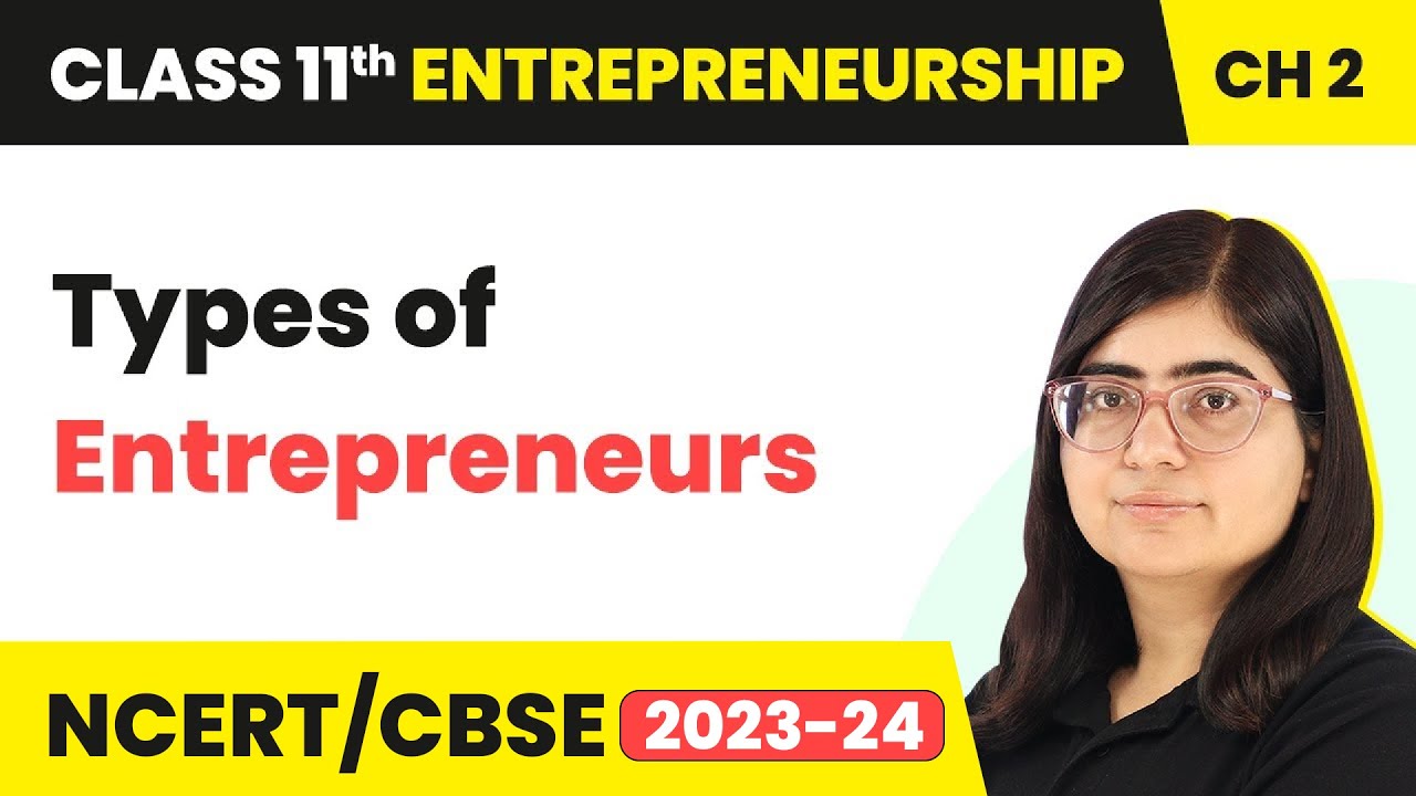 Types of Entrepreneurs - An Entrepreneur | Class 11 Entrepreneurship Chapter 2