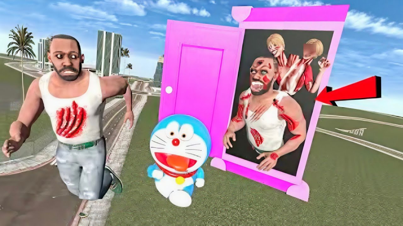 Franklin Get Anywhere Door Outside His House In INDIAN Bike Driving 3D 