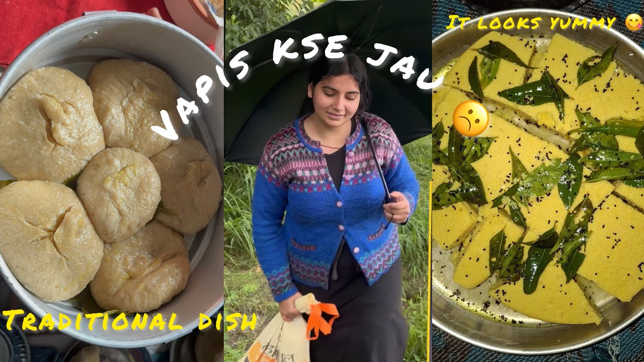 || I made Dhokhla and mom made our traditional dish ❤️ || #vlog #himachalpradesh #villagelife