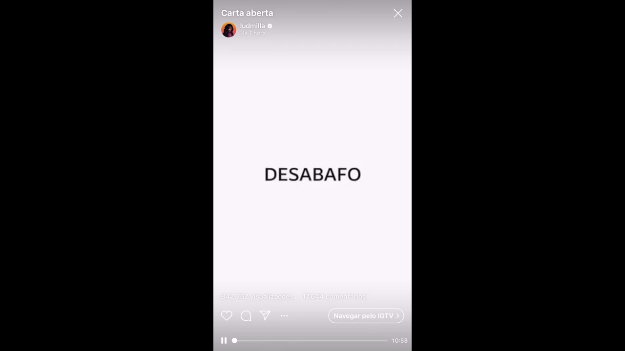 URGENTE - CARTA ABERTA DA LUDMILLA SOBRE ONDA DIFERENTE COM ANITTA