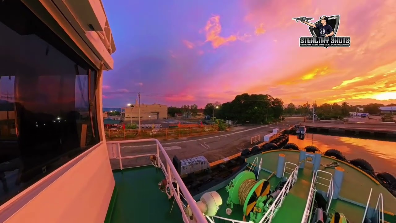 (U-010) Timelapse | Sunset | Subic Bay | Rivera Pier | onboard to M/Tug Malasugui-1 [Ex. Awa Maru]