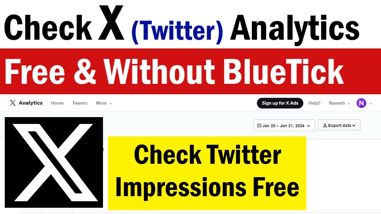 How To Check Twitter Analytics Free | How To Check Twitter Impressions Without Blue Tick | Twitter