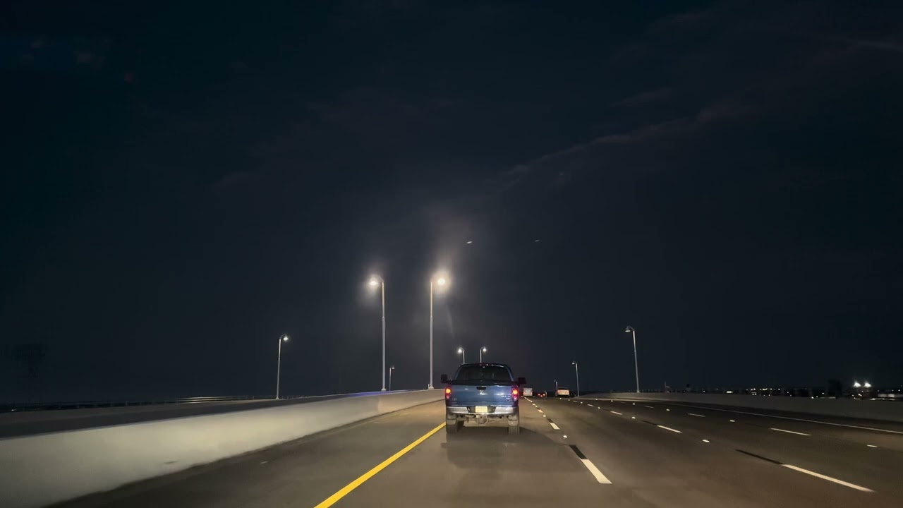 US-98 East Hathaway Bridge In Panama City, Florida In Night (9/25/2023)