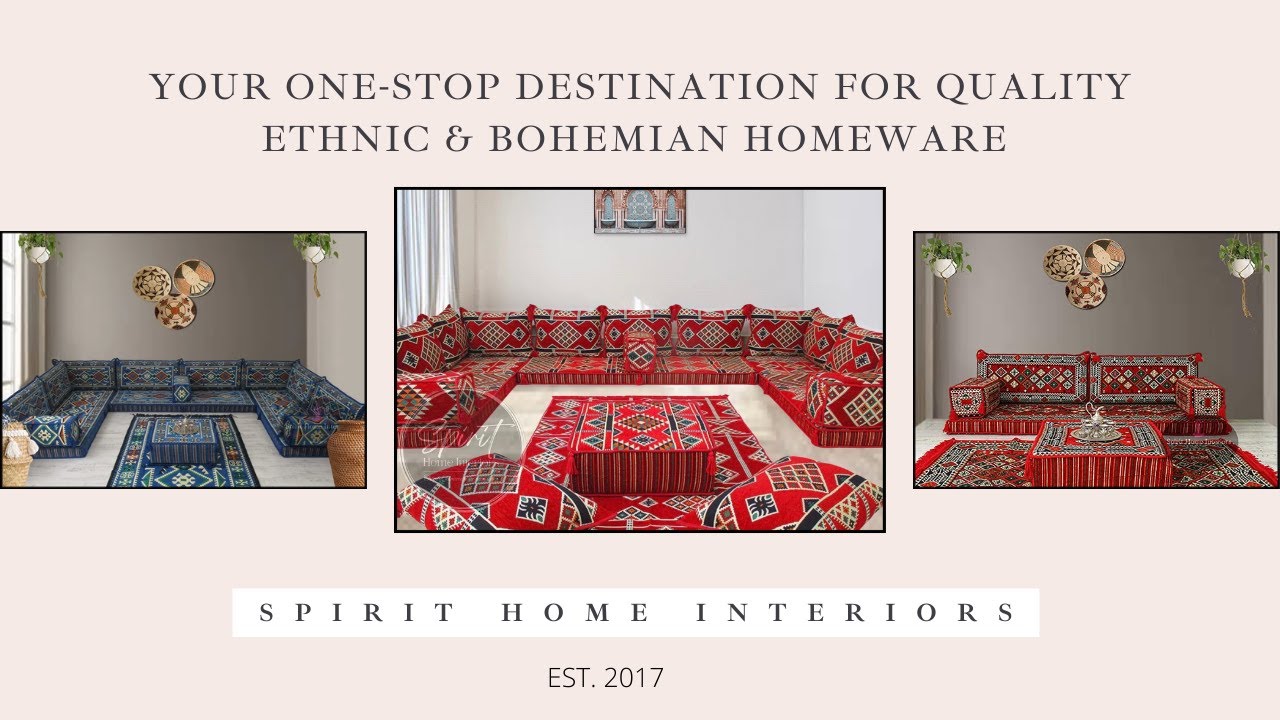 UK's best selection of premium quality Arabic Majlis sofas and Bohemian floor cushions