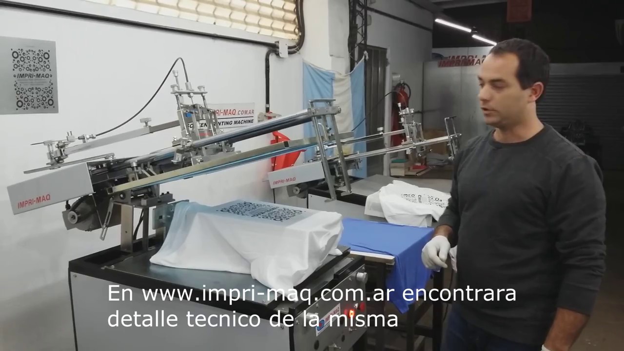 maquina para serigrafia semi automatica textil impresion de remera, busos imprimaq. impresora textil